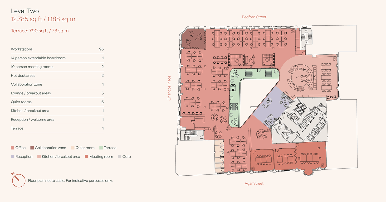 Level two floorplan, 12,785 sq ft, 6 Agar Street